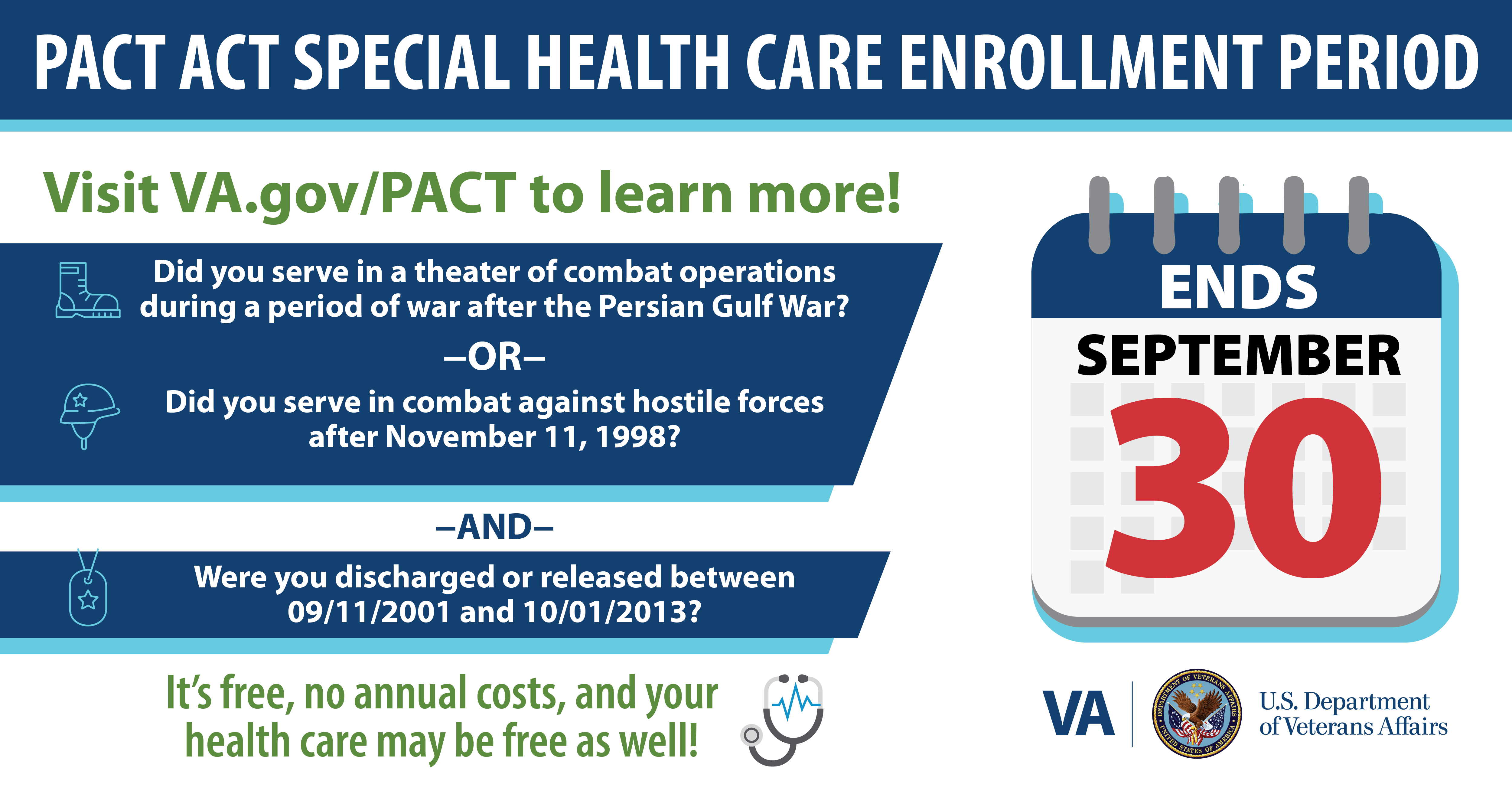 PACT Act Open Enrollment Graphic